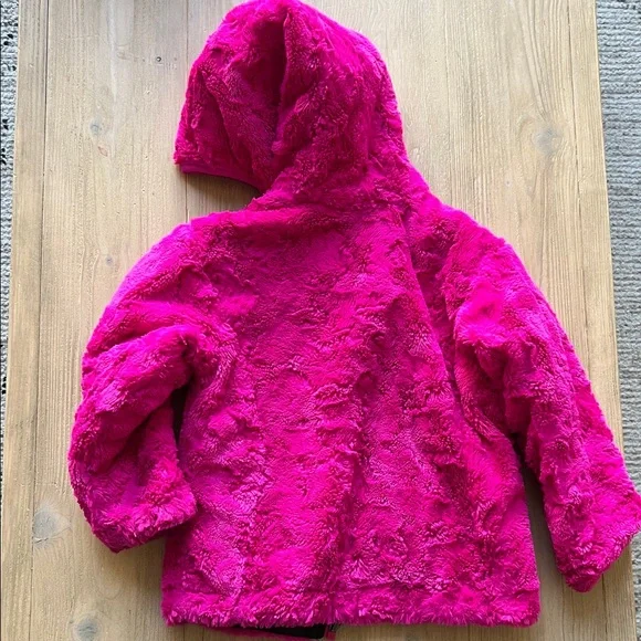 The North Face Black Jacket with Pink Trim - REVERSIBLE MOSS BUD - 3T - Picture 10 of 11